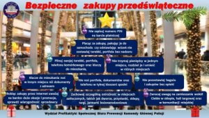 Grafika przedstawiająca zasady bezpiecznych zakupów